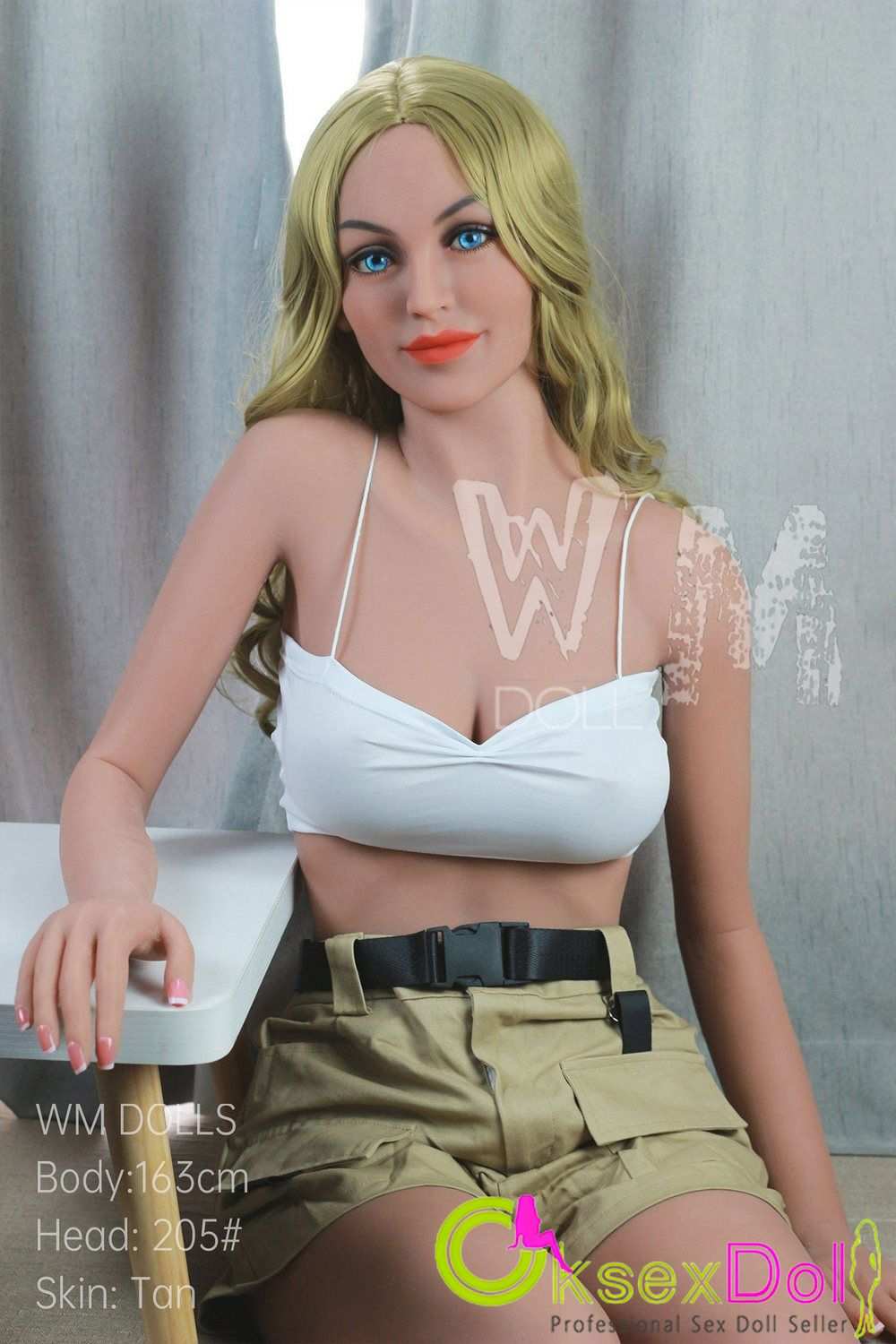 WM Brand 163cm C Cup Sexy Blond Milf Sex Doll