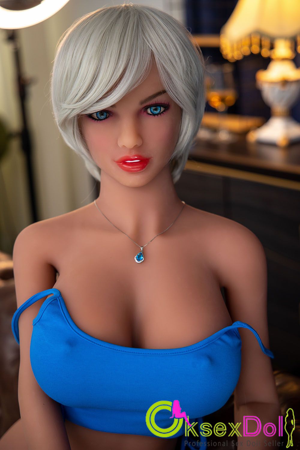 Julie H-cup beautiful Silver-haired Woman 158cm TPE Sex Doll Pics