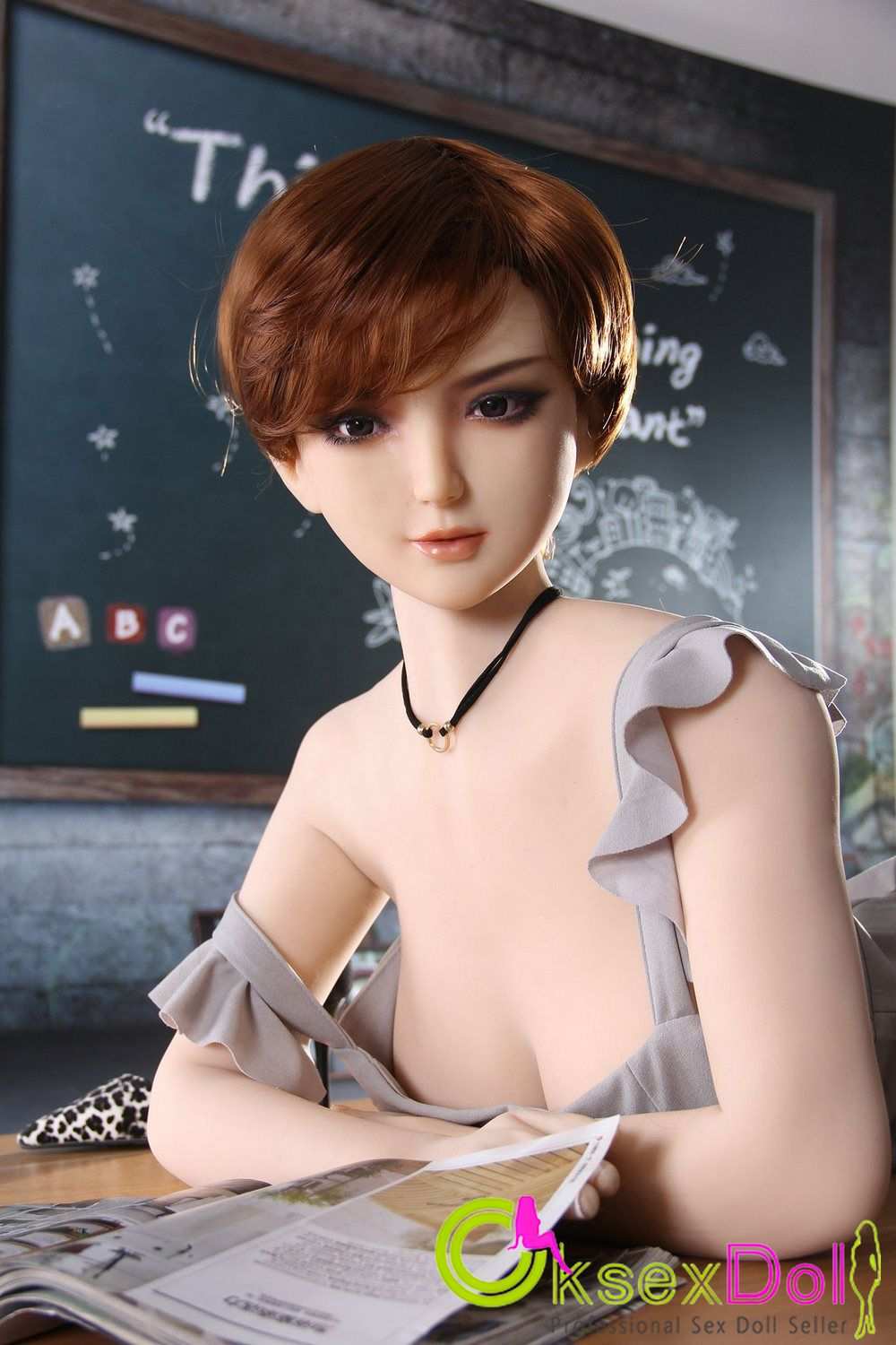 158cm USA Style E-cup beautiful Teacher Real Sex Doll