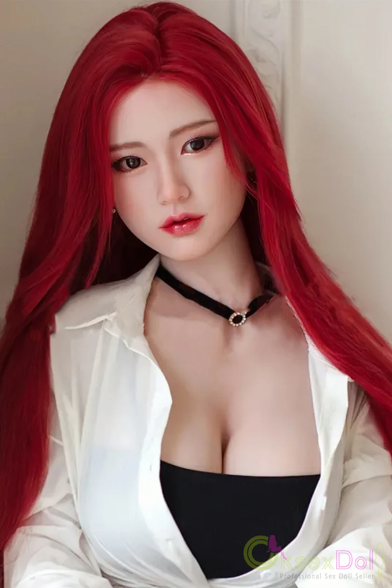 The Images of Umi Red hair JX A2 Love Doll Silicone 160cm/5.25ft D Cup Medium Breast Asian Sexy Doll Pics