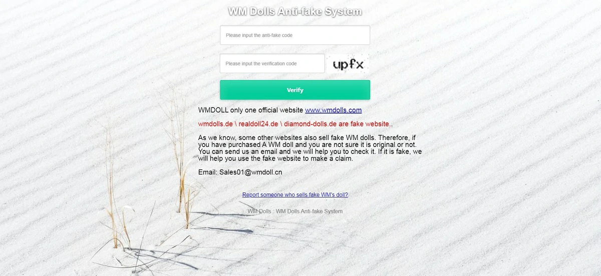WMDOLL anti-counterfeiting query