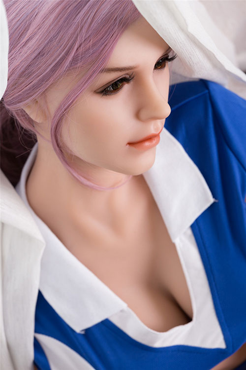 156cm/5ft1 #4 Head Sanhui Doll Purple Hair Silicone Sex Doll