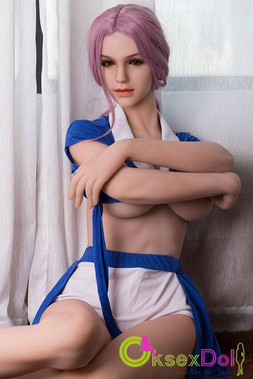 156cm/5ft1 #4 Head Sanhui Doll Purple Hair Silicone Sex Doll