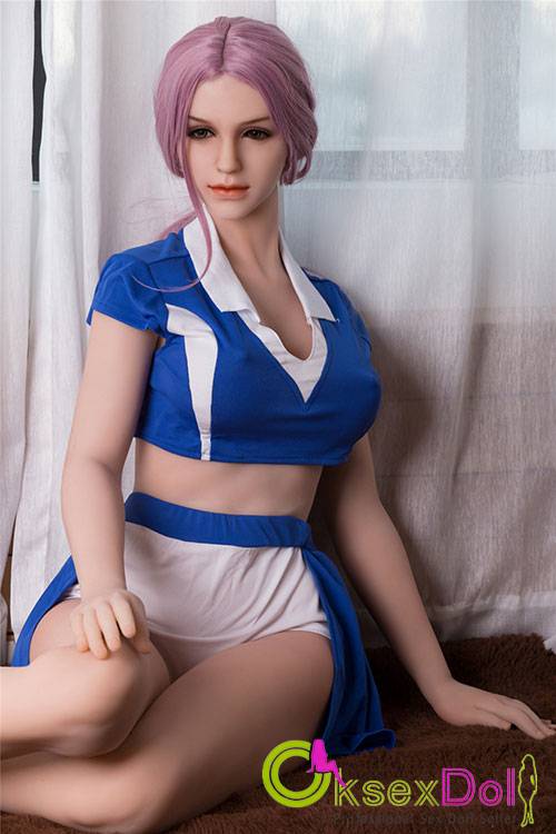 156cm/5ft1 #4 Head Sanhui Doll Purple Hair Silicone Sex Doll