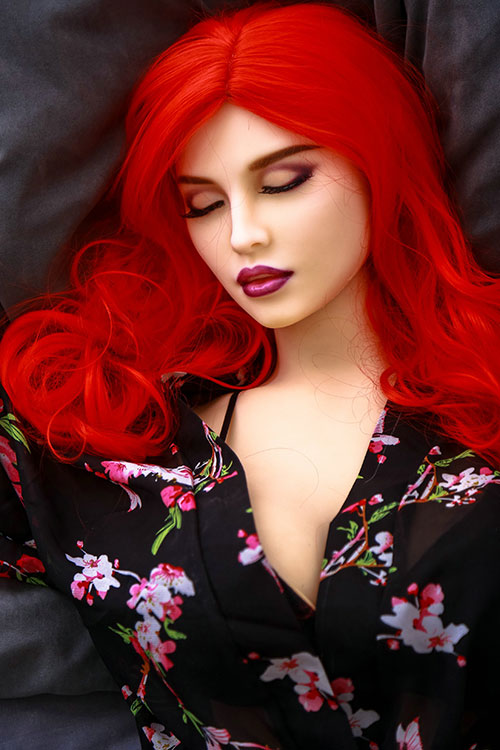 170cm Natalka Qita Doll Milf Lifelike Sex Doll Red Long Hair