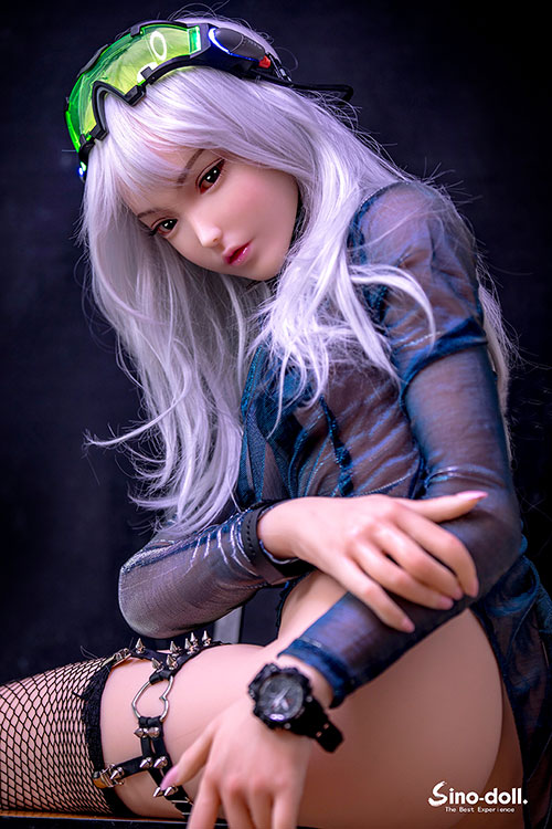 158cm Purnima Cool woman Silver Hair Sino Silicone Sex Doll