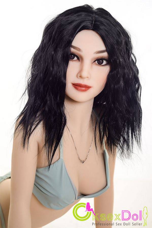 Irontech Real Dolls Black Curly Hair Sex Doll Flat Chest