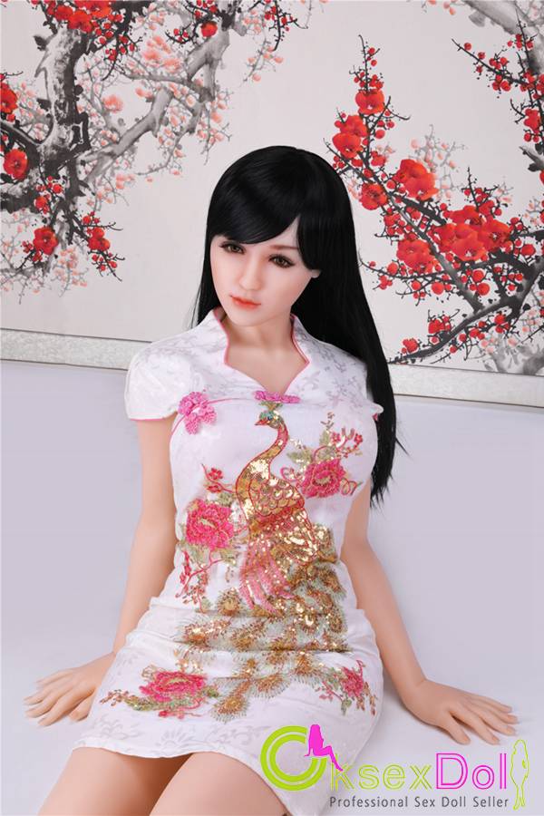 Sanhui 158cm/5ft2(5ft2″) Cheongsam Beauty Life Size Silicone Sex Doll sanhui060