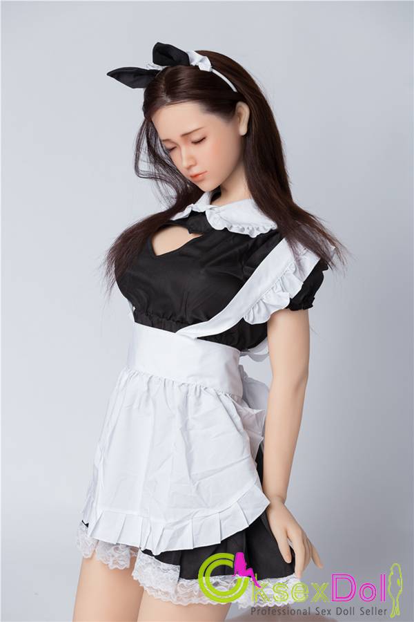 Sanhui 165cm/5ft5(5ft5) Bunny Sexdoll Japanese Maid Love Doll Sexy Realistic Eyes Closed Sex Dolls sanhui088