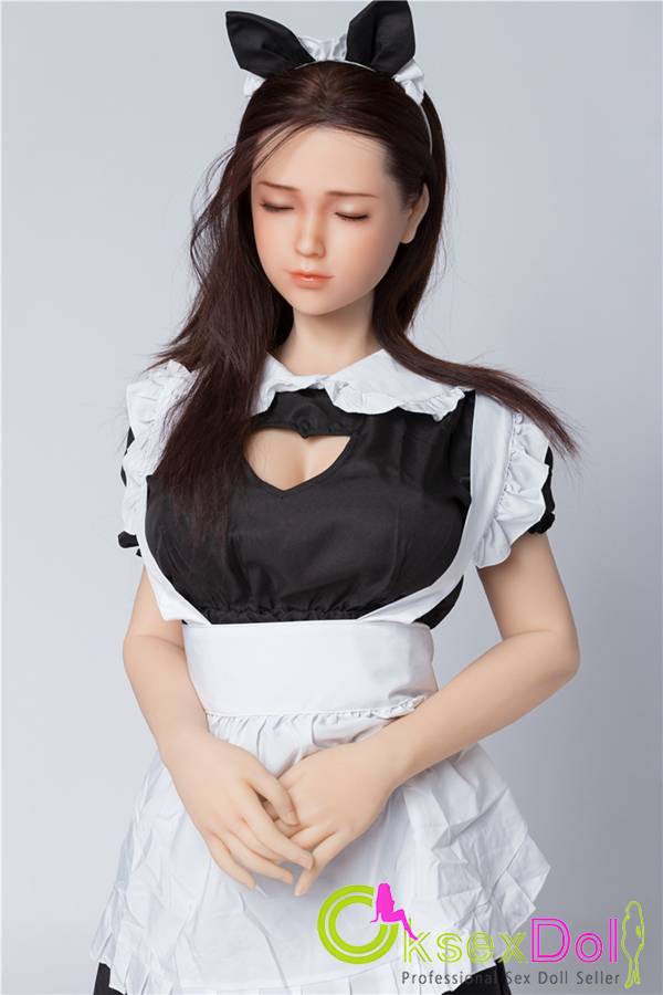 Sanhui 165cm(5ft5) Japanese Maid Love Doll Sexy Realistic Eyes Closed Sex Dolls sanhui088