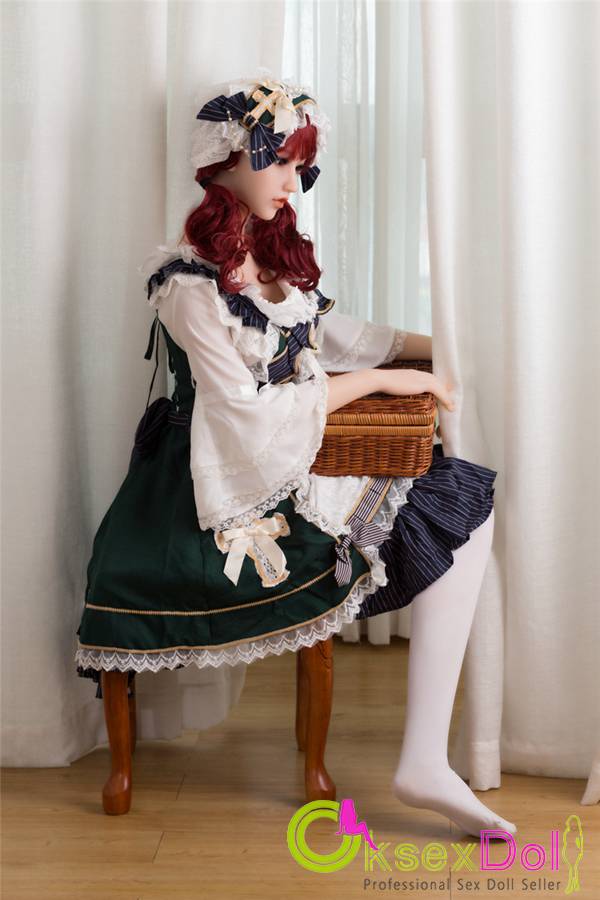 Sanhui 168cm/5ft6(5ft6) Cute Redhead Maid Full Body Sex Doll sanhui107