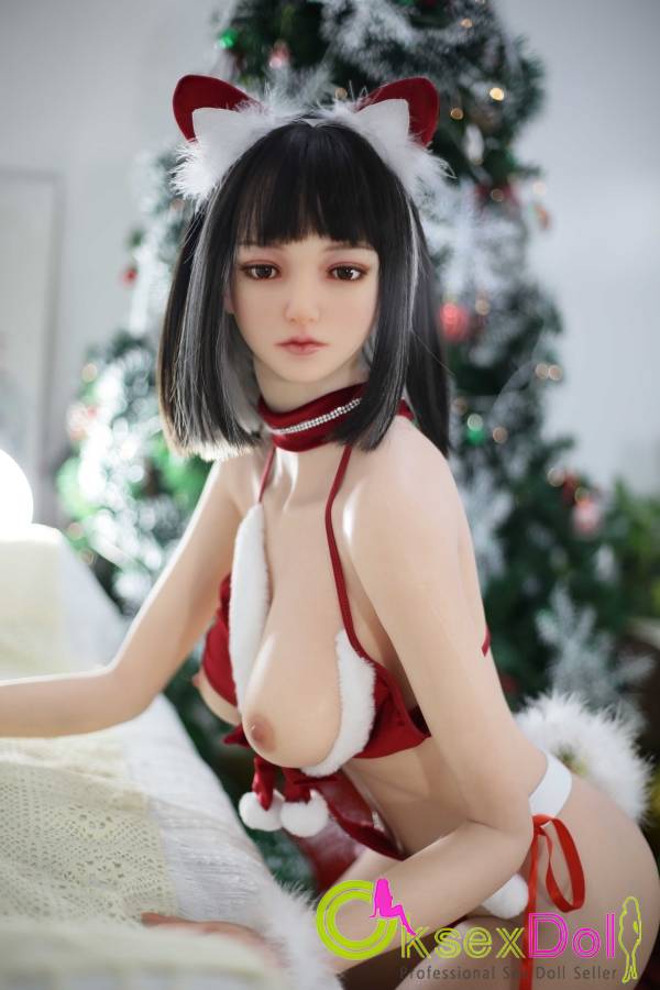 Heather E-cup Christmas woman 153cm Silicone Sex Doll Images