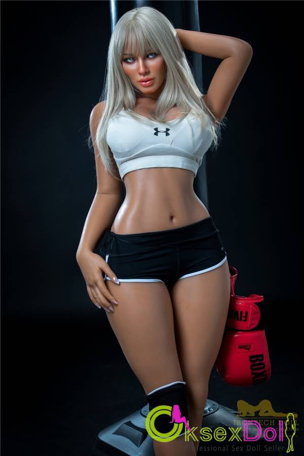 Sexy bodybuilder female boxer with silver hair Sex dolls