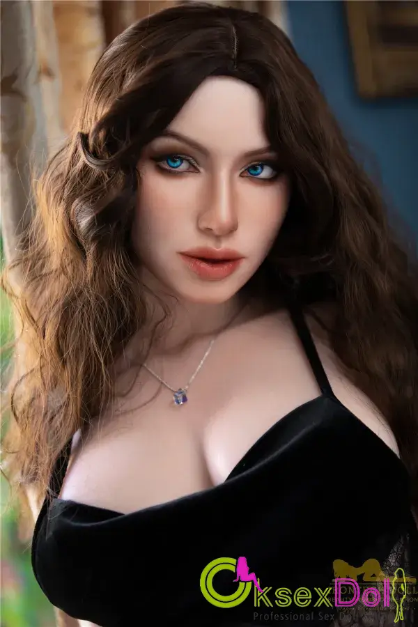 Black Lace Backless Dress Love Doll Brown Wave Hair Irontech 166cm/5ft5 C-Cup Silicone Doll Love