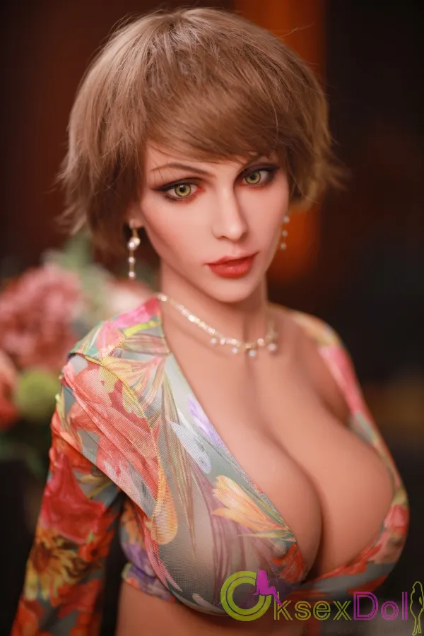 Grace #62 Fire Doll TPE 158cm/5.18ft Milf Brown Hair Curvy Sex Doll 3D Juicy Boobs Sexdolls